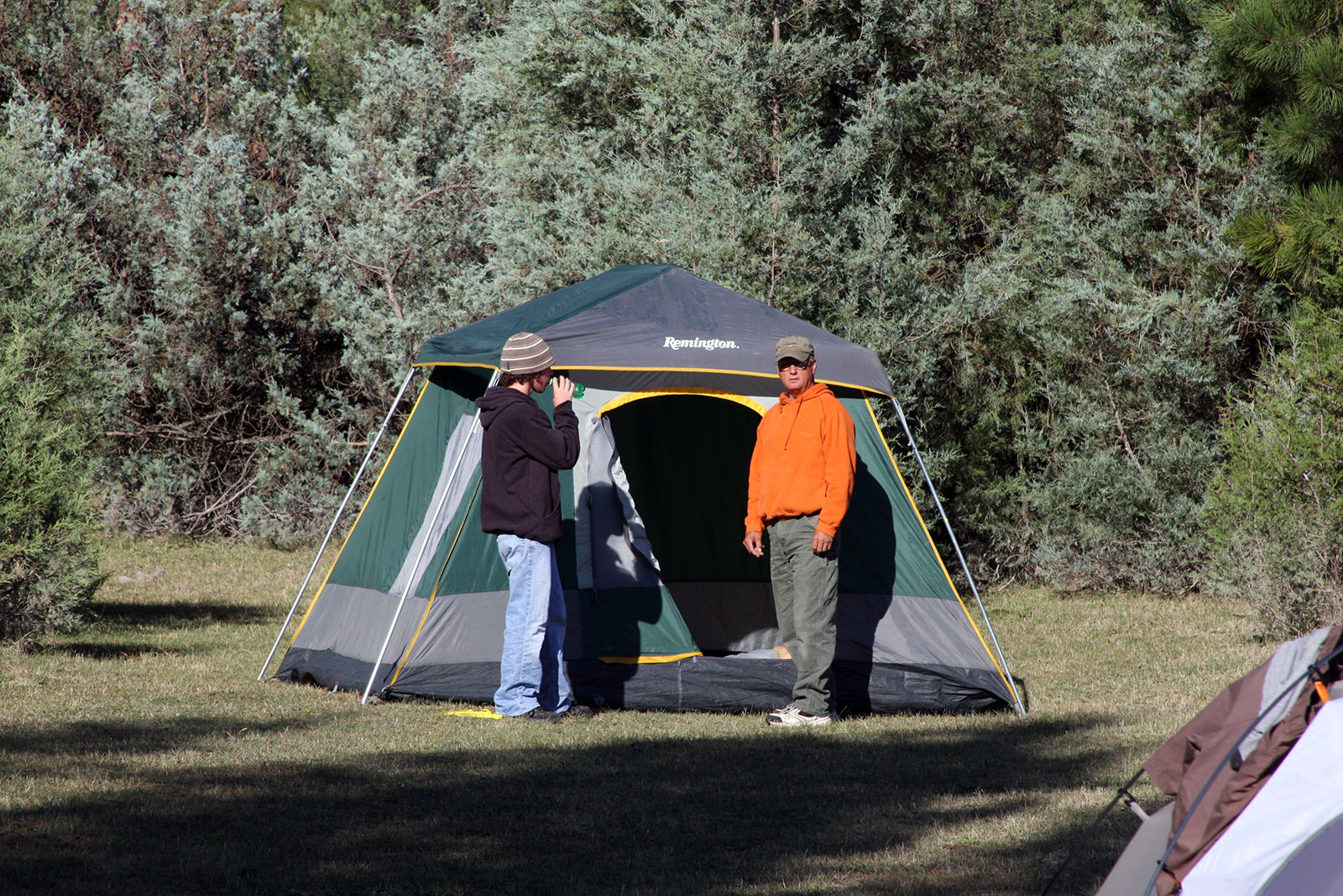 At one of the tents