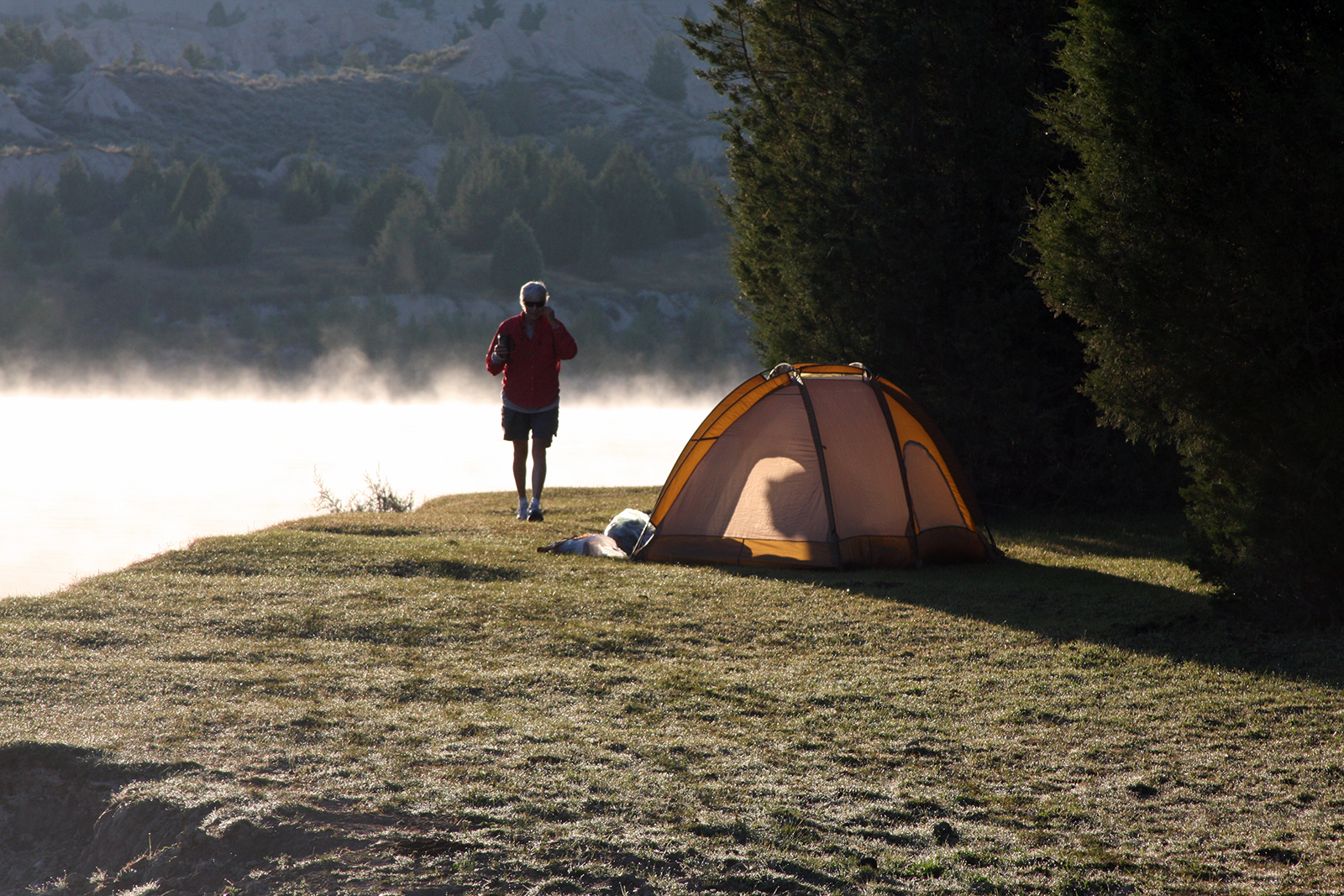 Fog in the morning on the river