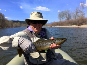 David and Jack on the Clark Fork River in April